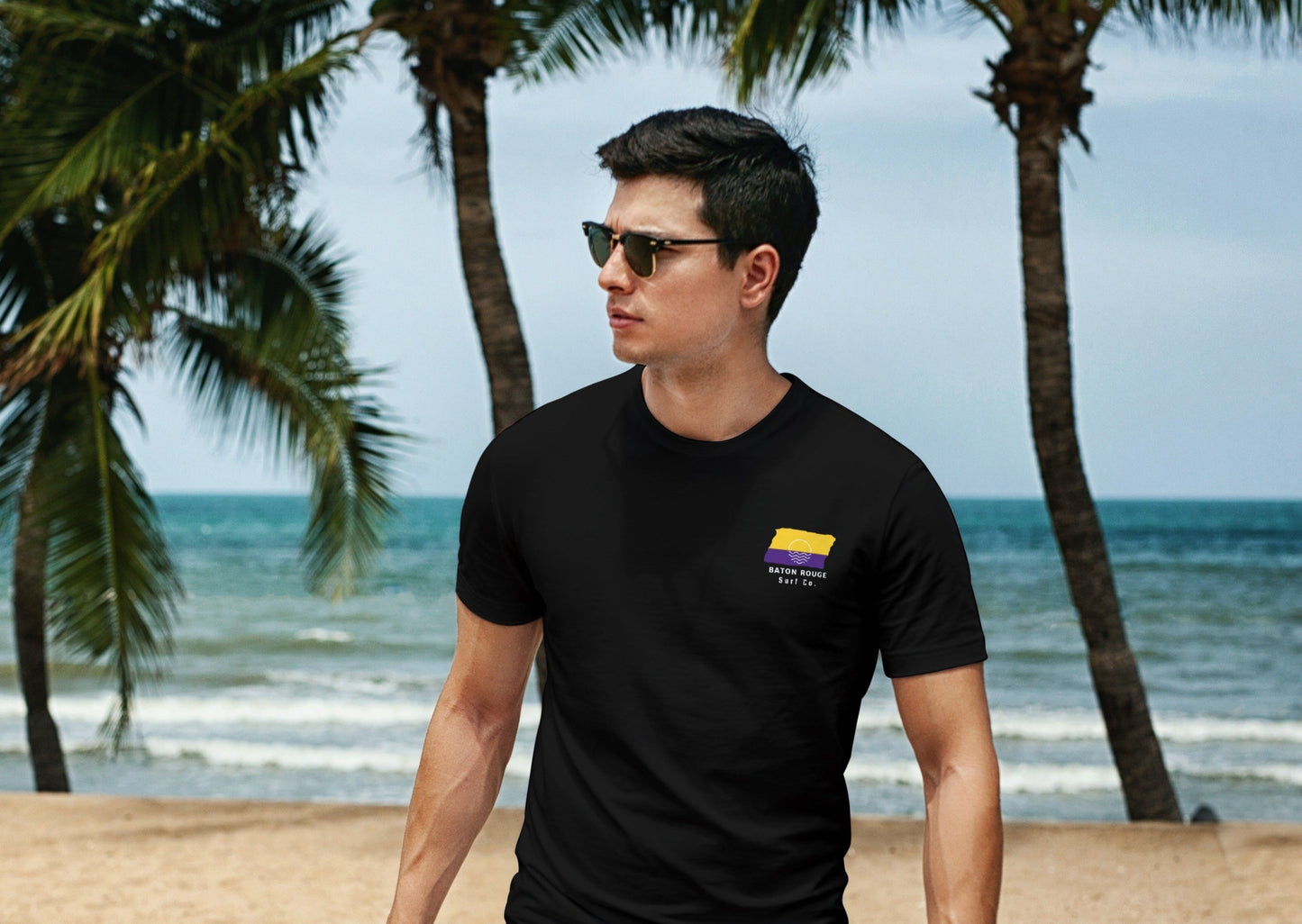 Baton Rouge Surf Co. Black Surfboard Shirt