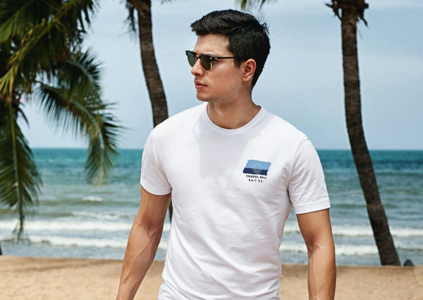 Chapel Hill Surf Co. White Surfboard Shirt