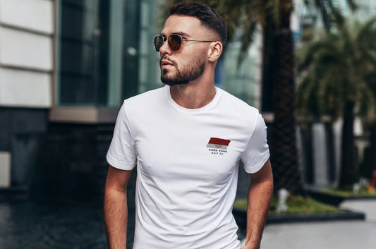 Stark Vegas Surf Co. White Surfboard Shirt