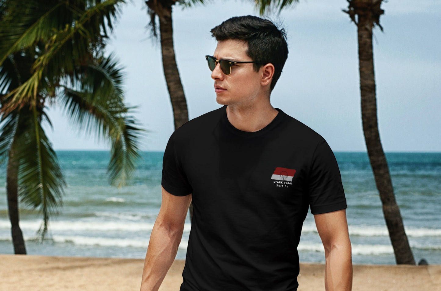 Stark Vegas Surf Co. Black Surfboard Shirt