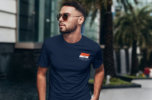 Charlottesville Surf Co. Blue Surfboard Shirt