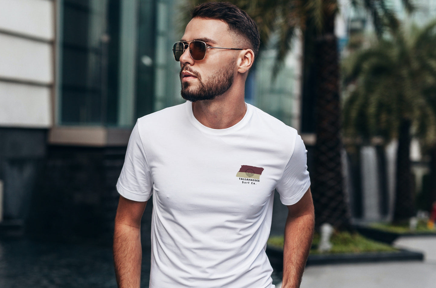 Tallahassee Surf Co. White Surfboard Shirt