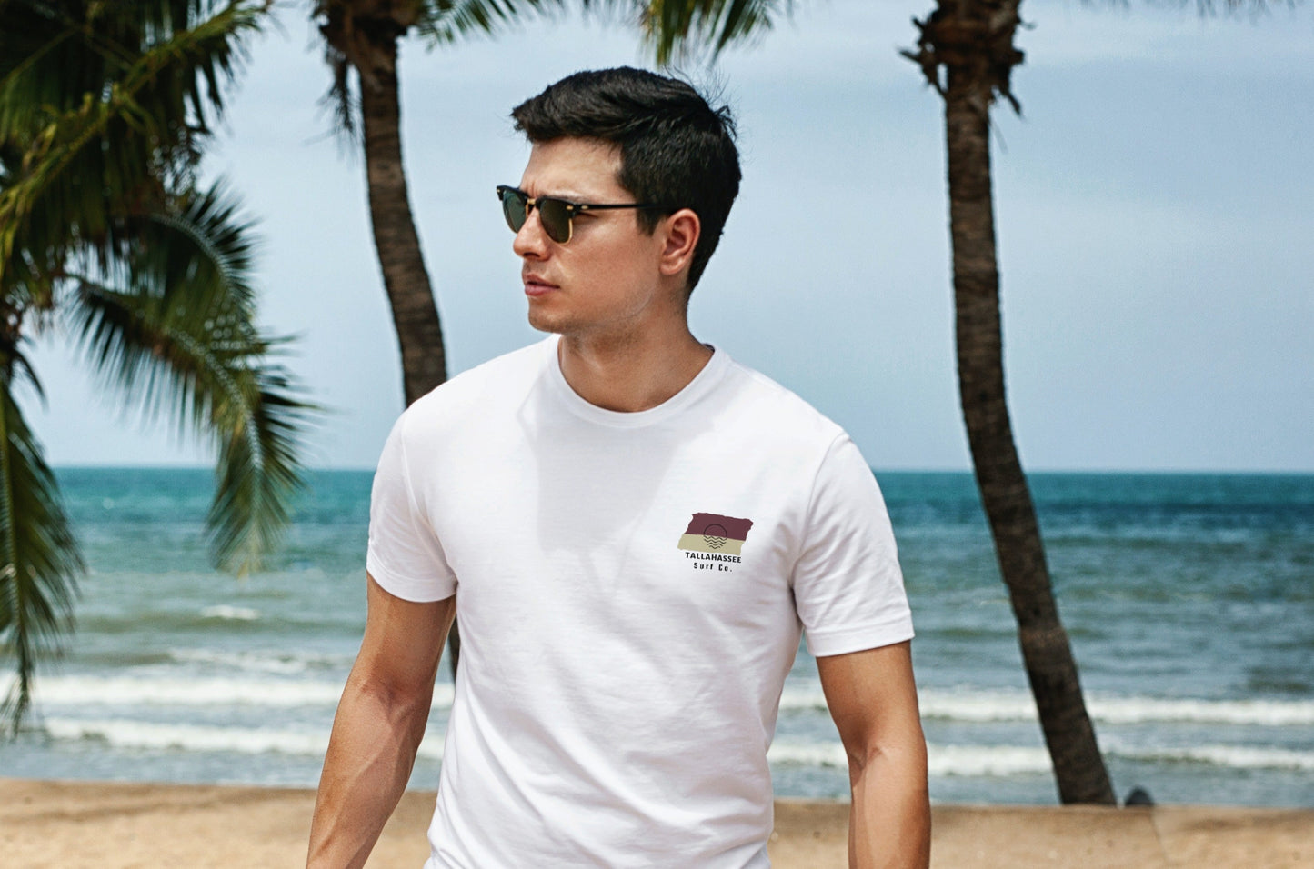 Tallahassee Surf Co. White Surfboard Shirt