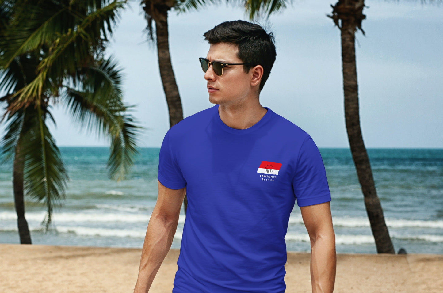 Lawrence Surf Co. Blue Surfboard Shirt