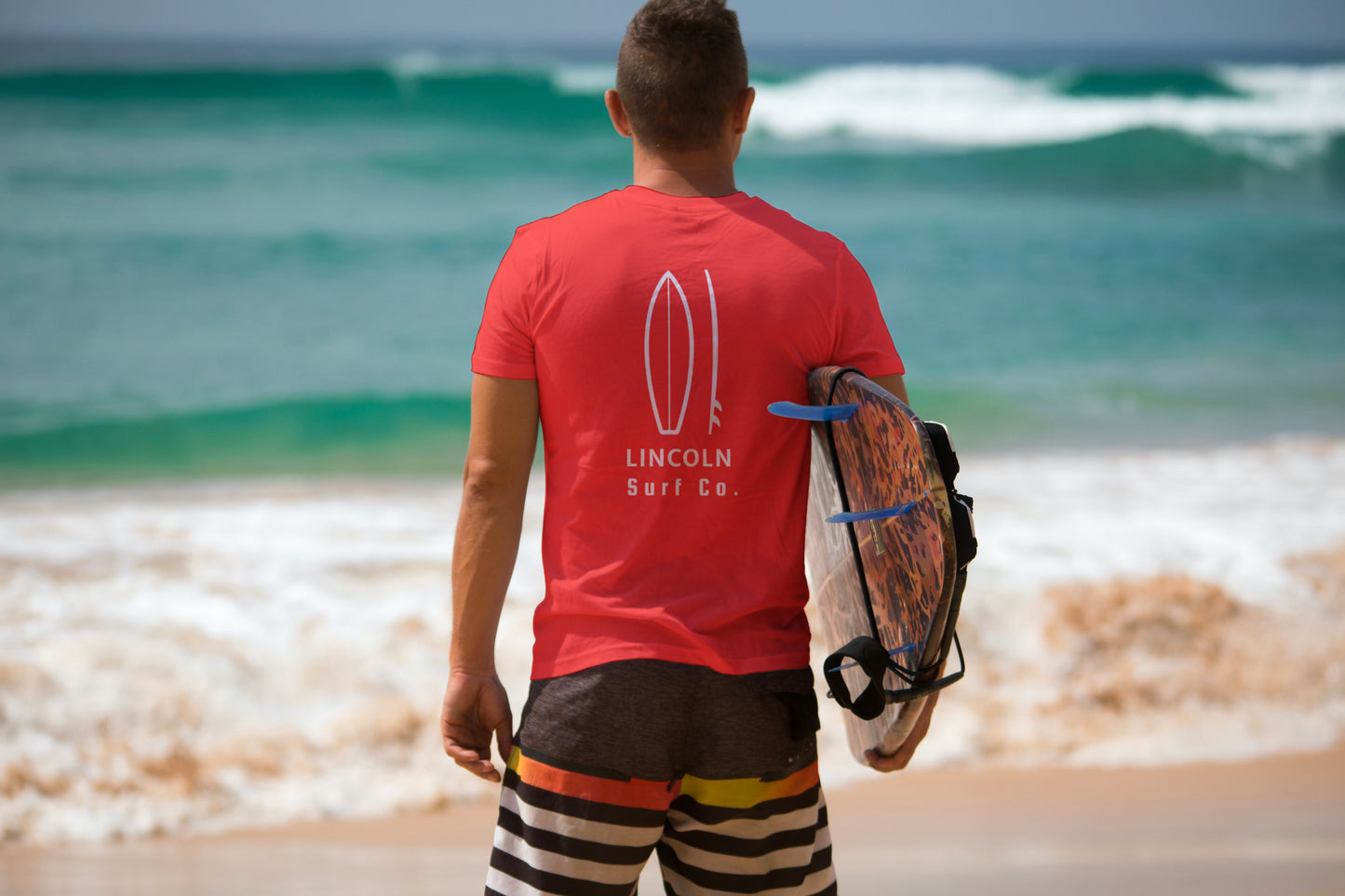 Lincoln Surf Co. Red Surfboard Shirt