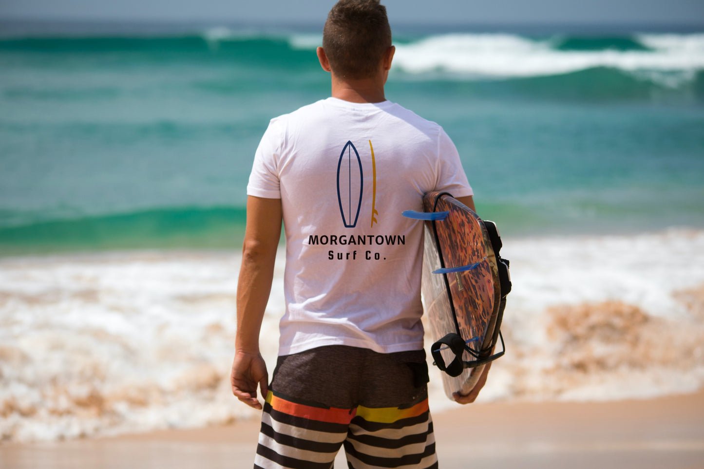 Morgantown Surf Co. White Surfboard Shirt