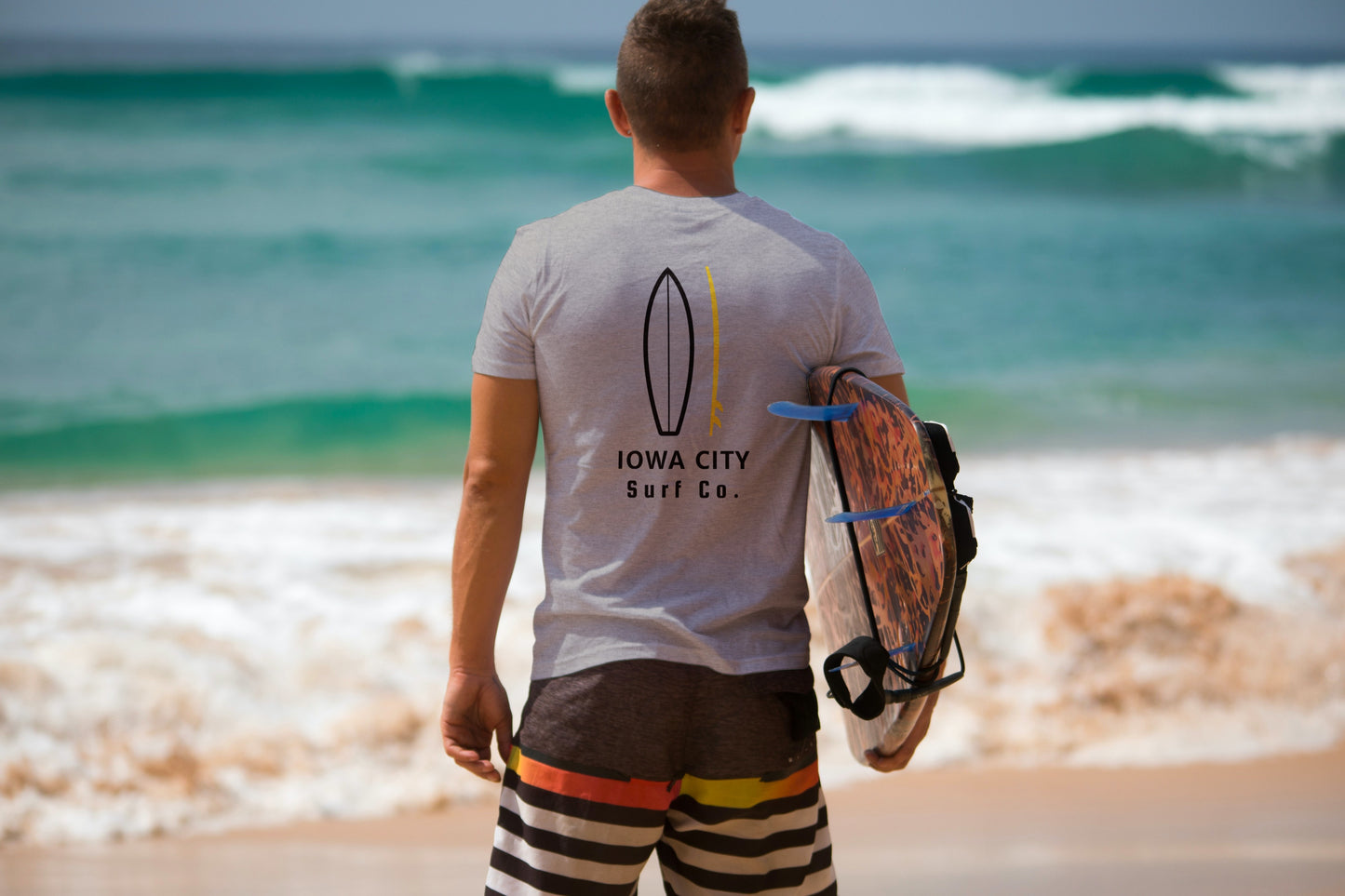 Iowa City Surf Co. Grey Surfboard Shirt