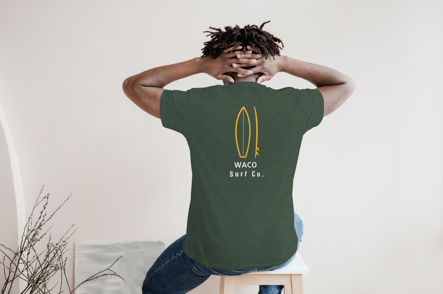 Waco Surf Co. Green Surfboard Shirt