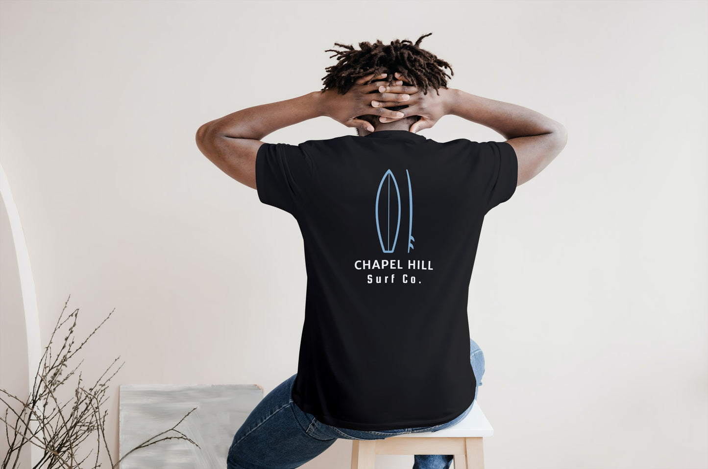 Chapel Hill Surf Co. Black Surfboard Shirt