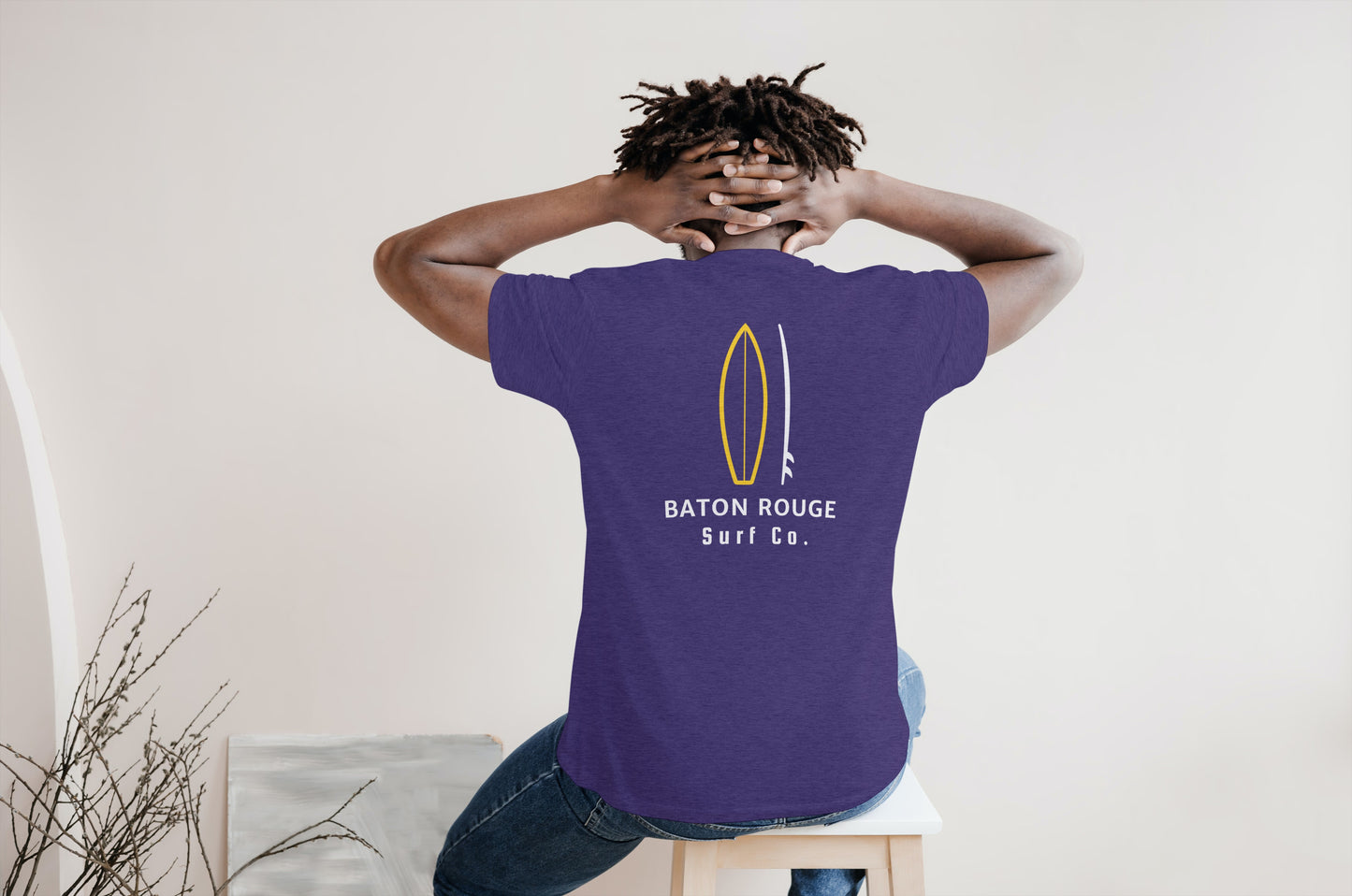 Baton Rouge Surf Co. Purple Surfboard Shirt