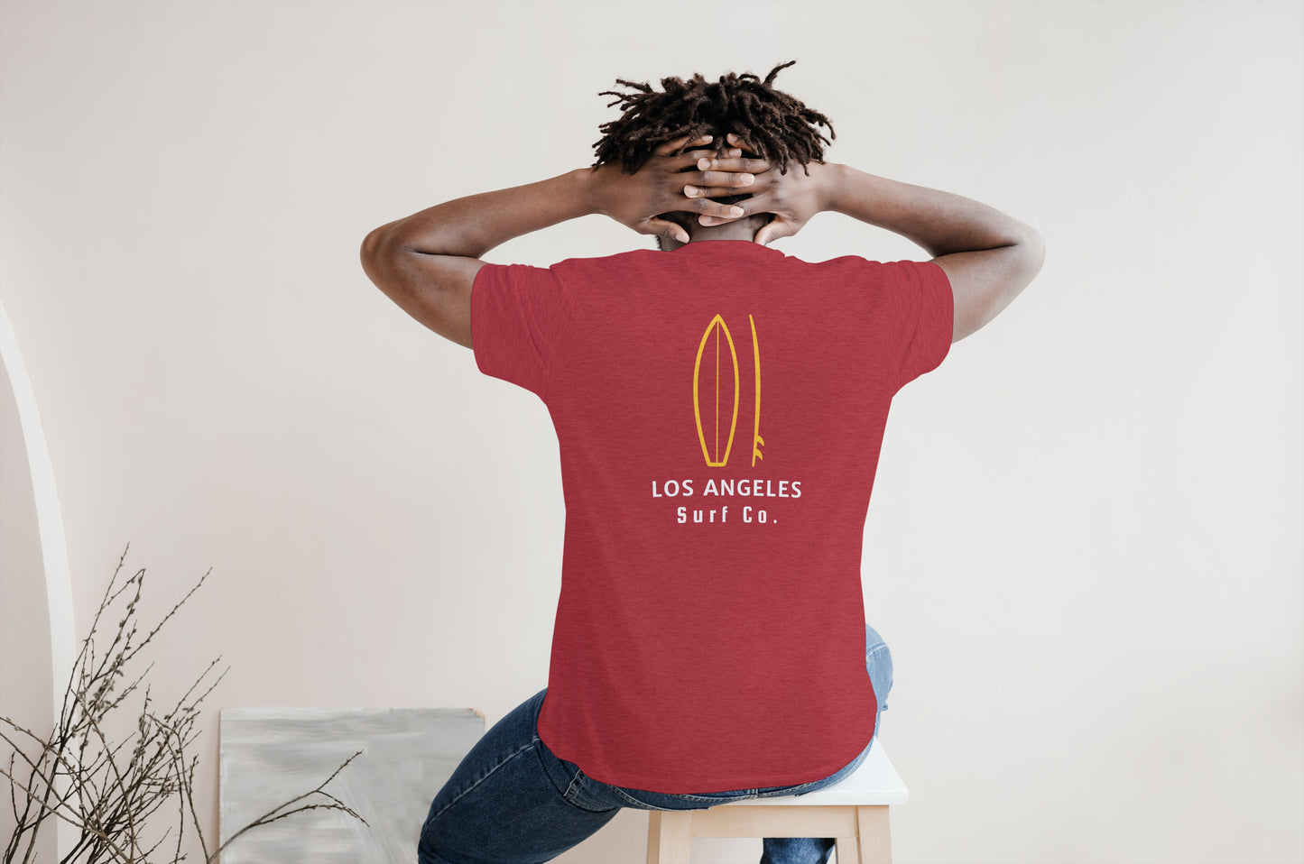 Los Angeles Surf Co. Red Surfboard Shirt