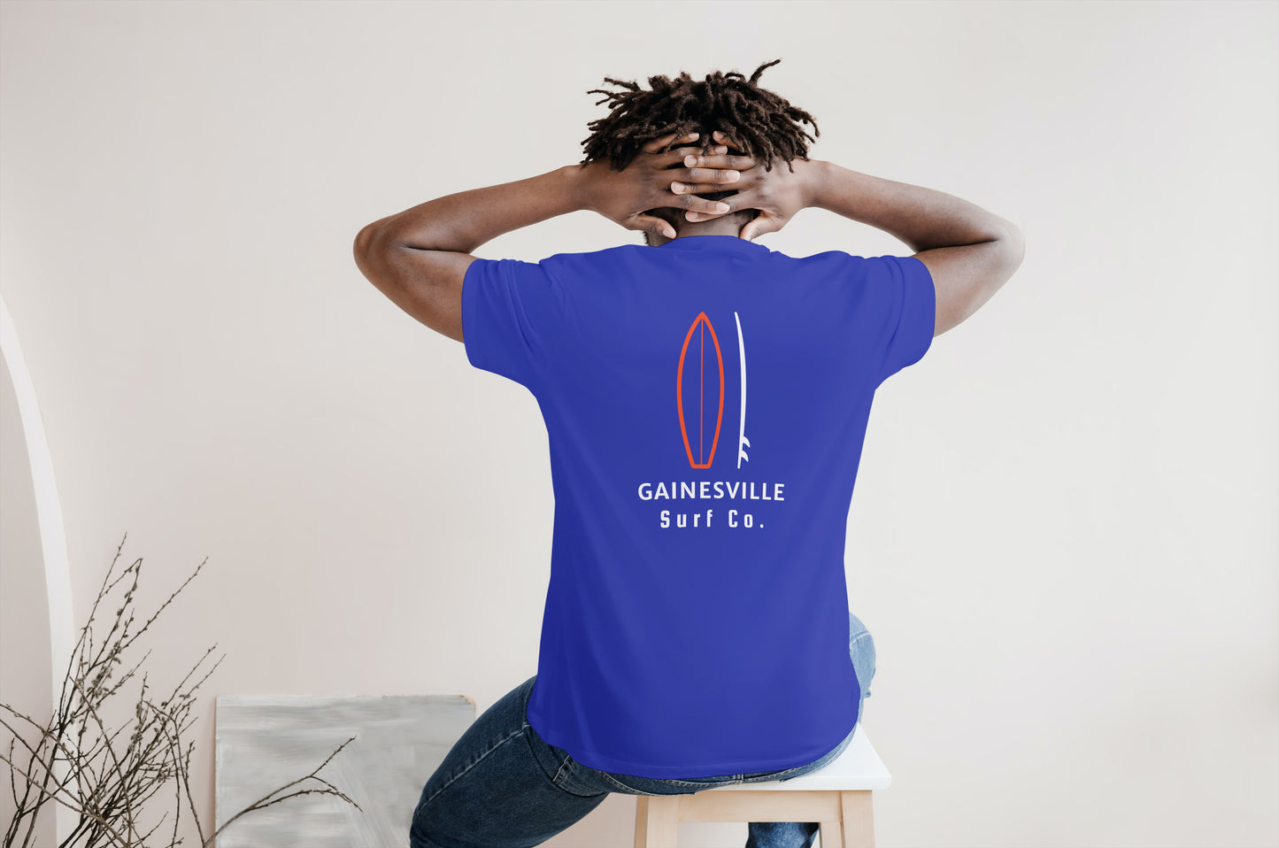 Gainesville Surf Co. Blue Surfboard Shirt