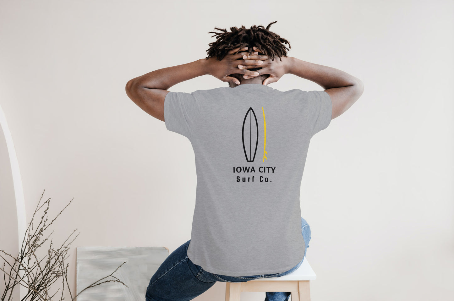 Iowa City Surf Co. Grey Surfboard Shirt