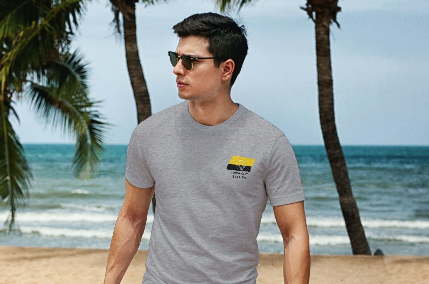 Iowa City Surf Co. Grey Surfboard Shirt