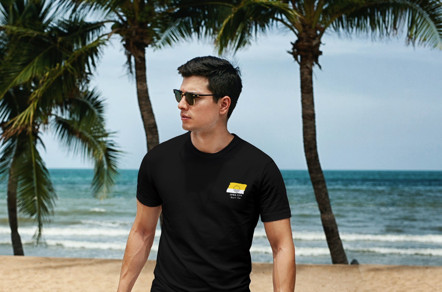 Iowa City Surf Co. Black Surfboard Shirt