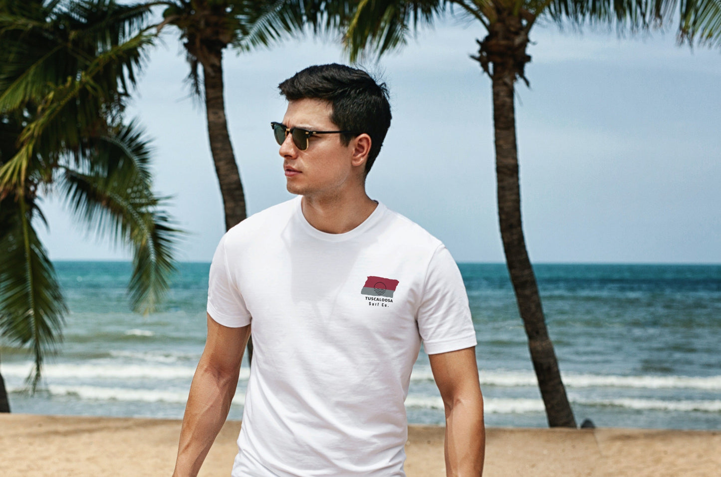 Tuscaloosa Surf Co. White Surfboard Shirt