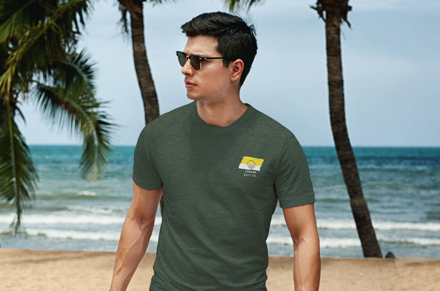 Eugene Surf Co. Green Surfboard Shirt