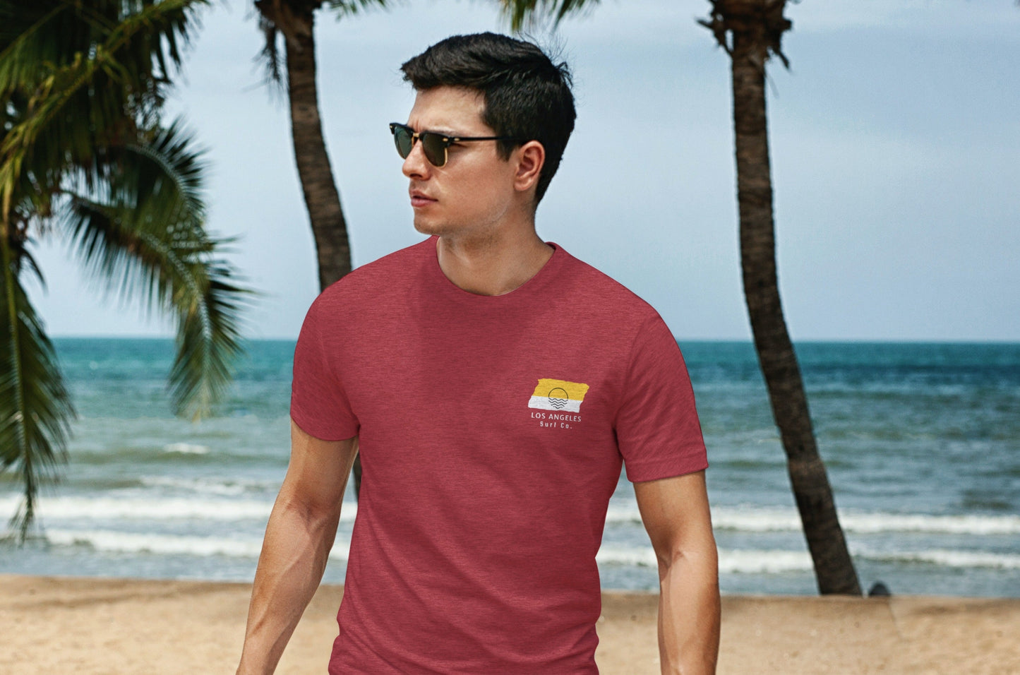Los Angeles Surf Co. Red Surfboard Shirt