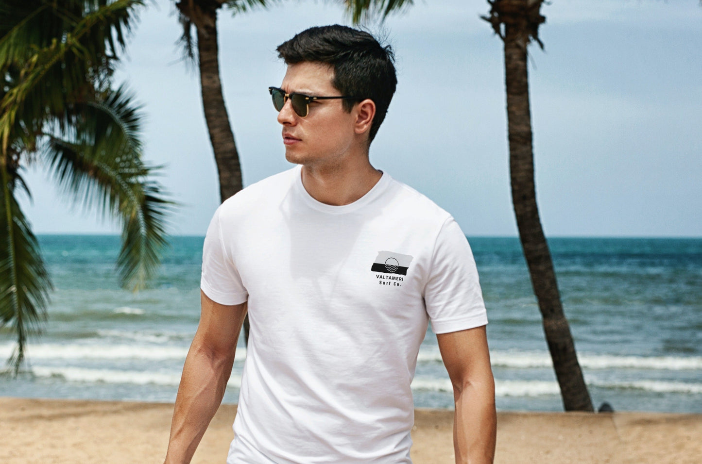 Valtameri Surf Co. White (Black) Surfboard Shirt