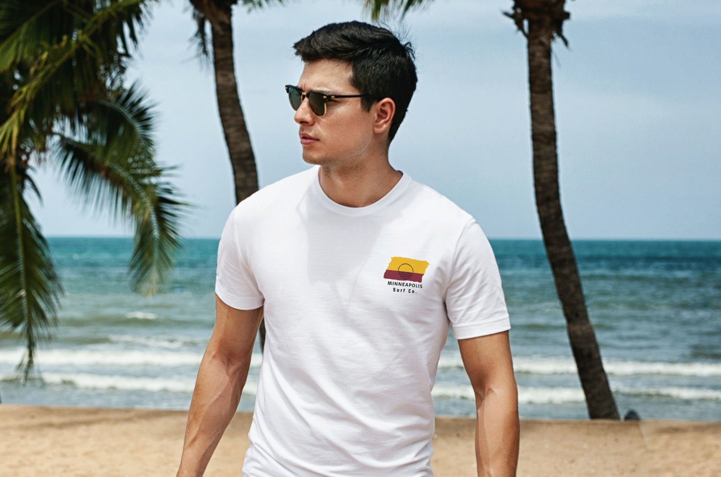 Minneapolis Surf Co. White Surfboard Shirt