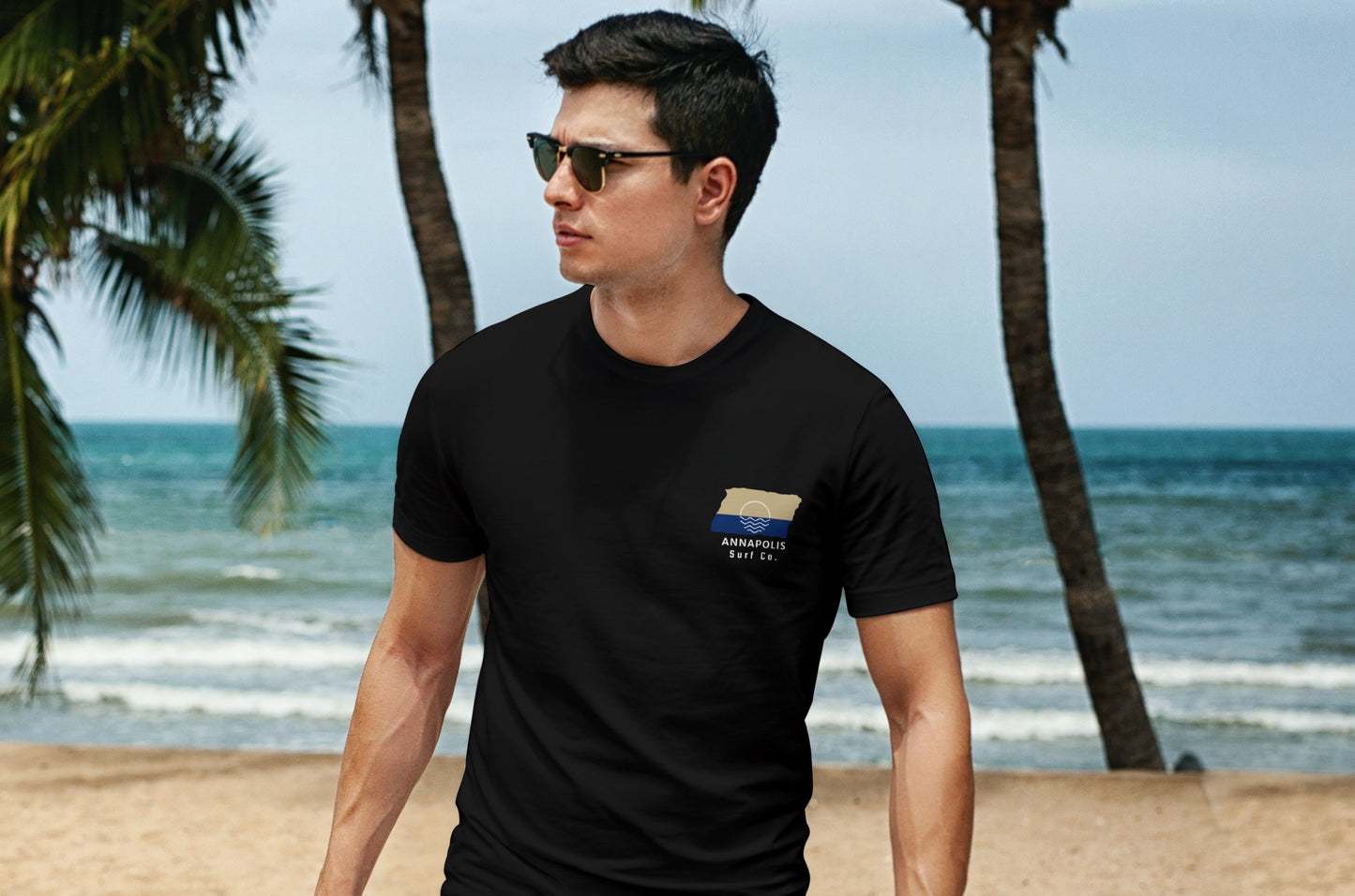 Annapolis Surf Co. Black Surfboard Shirt
