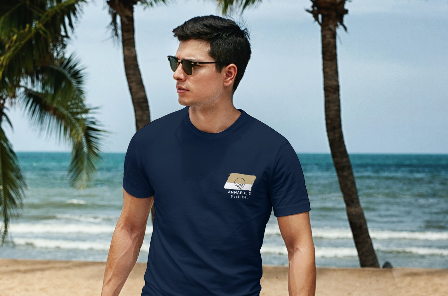 Annapolis Surf Co. Navy Surfboard Shirt