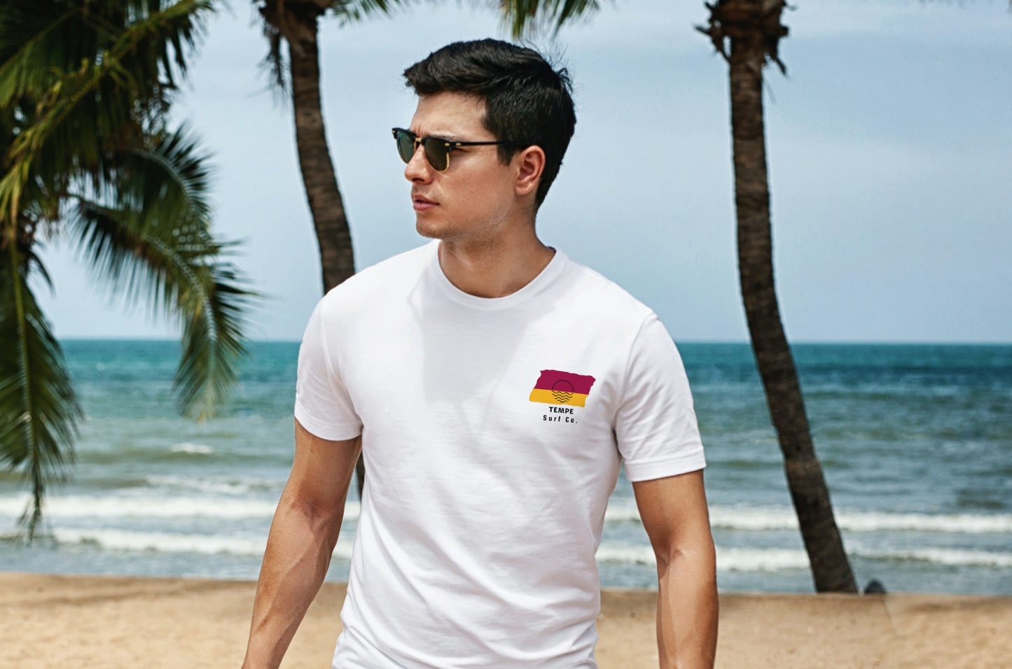 Tempe Surf Co. White Surfboard Shirt