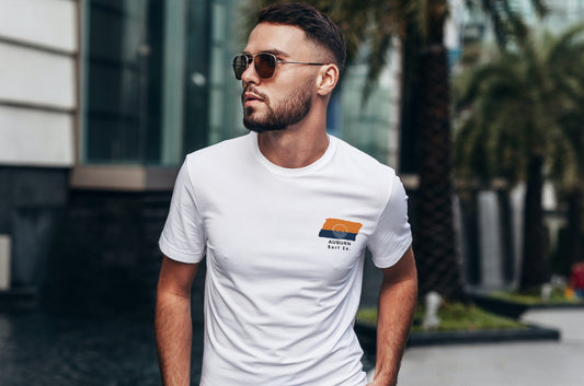 Auburn Surf Co. White Surfboard Shirt
