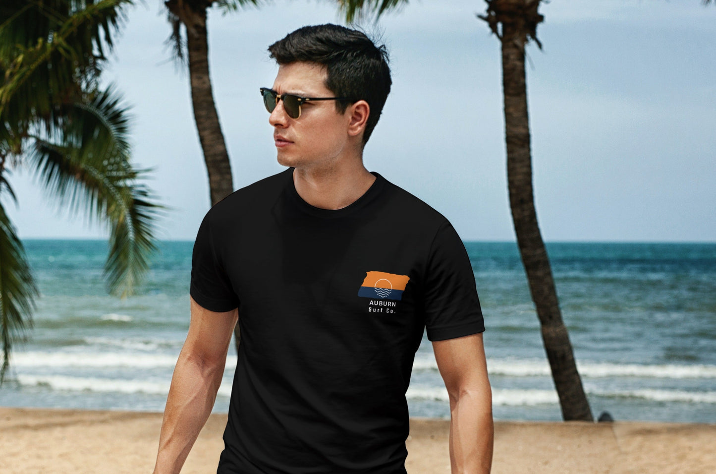 Auburn Surf Co. Black Surfboard Shirt