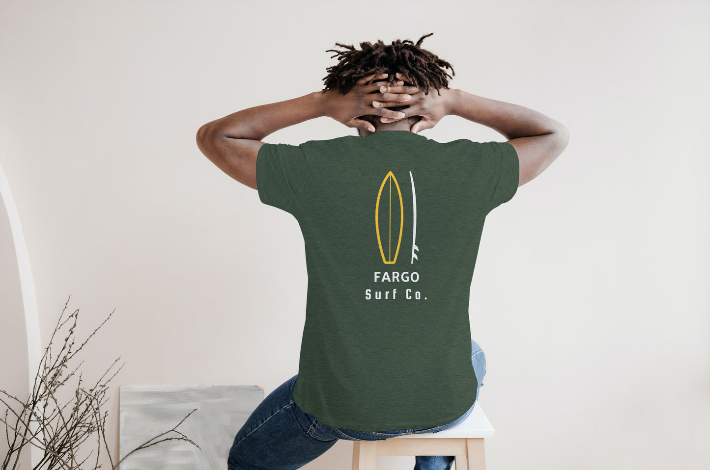Fargo Surf Co. Green Surfboard Shirt