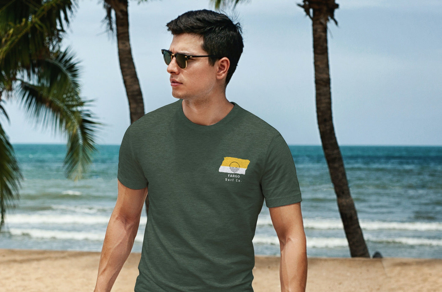 Fargo Surf Co. Green Surfboard Shirt