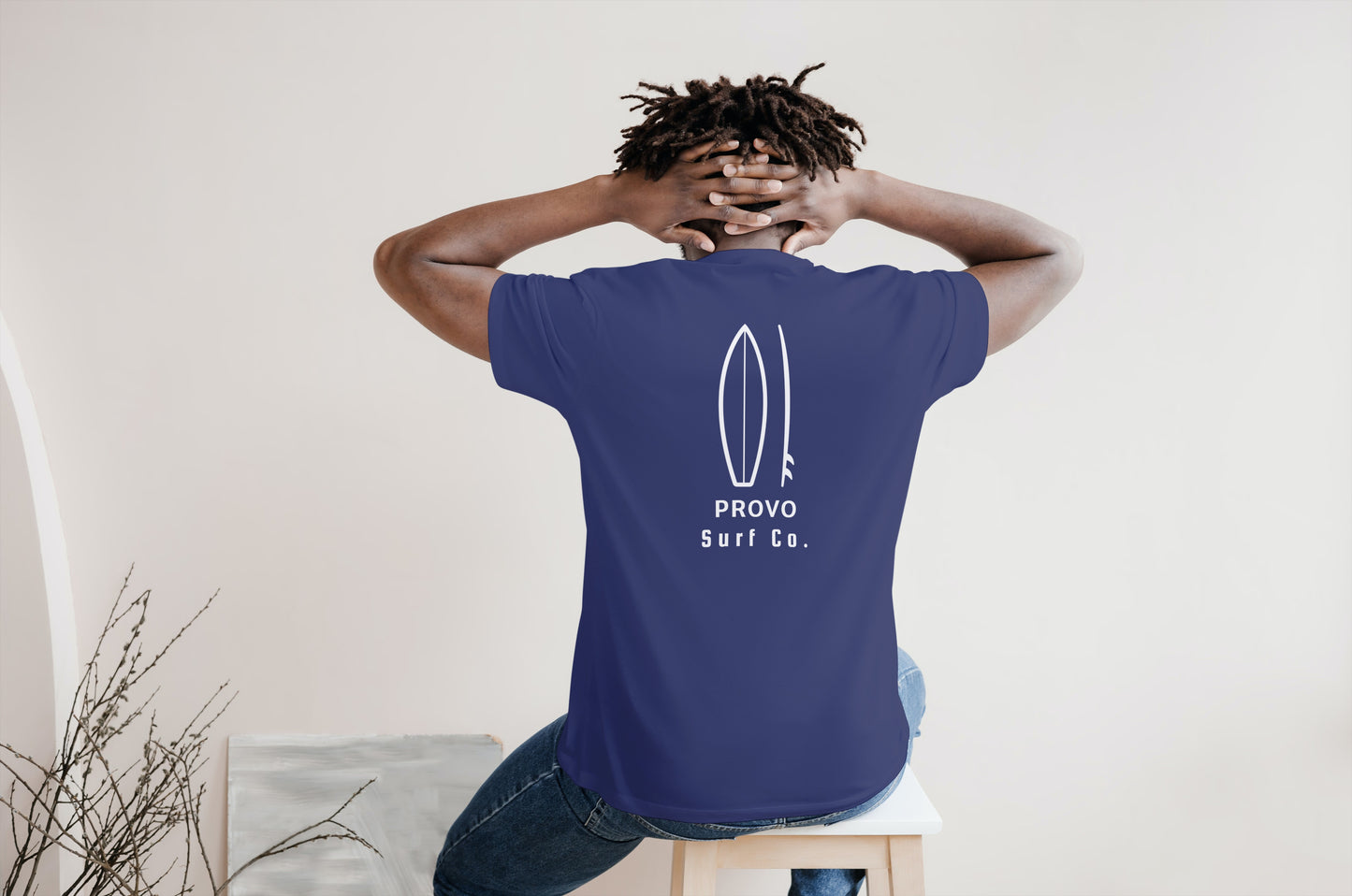 Provo Surf Co. Blue Surfboard Shirt
