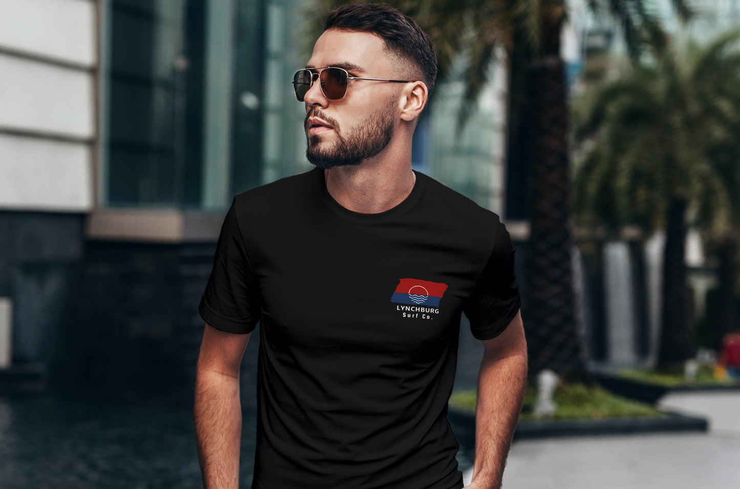 Lynchburg Surf Co. Black Surfboard Shirt