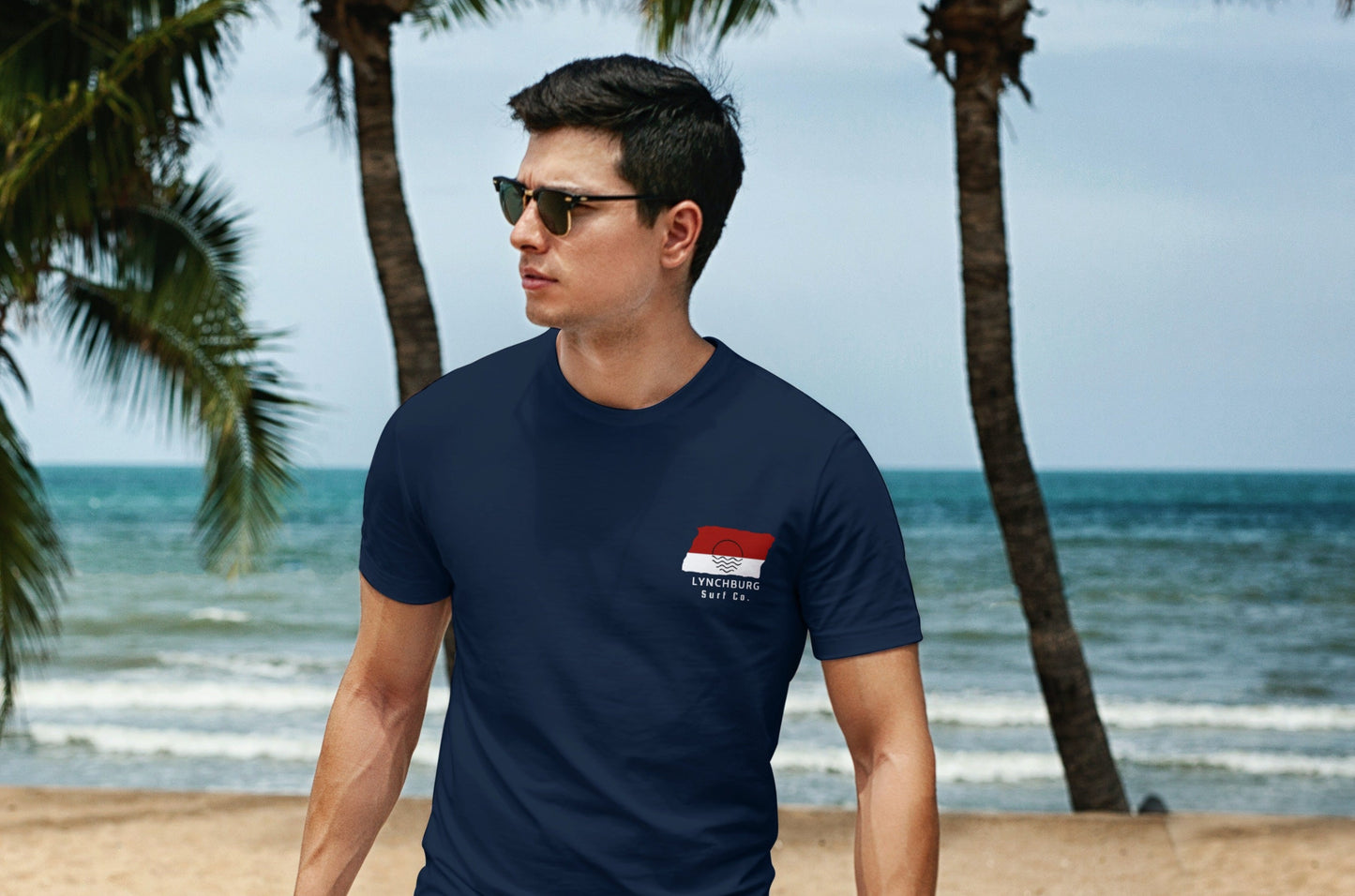 Lynchburg Surf Co. Blue Surfboard Shirt