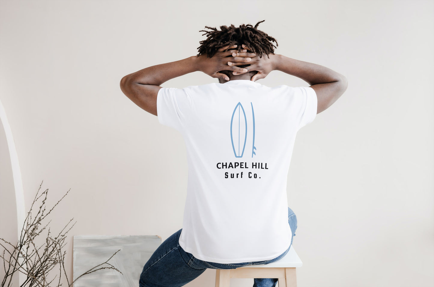 Chapel Hill Surf Co. White Surfboard Shirt