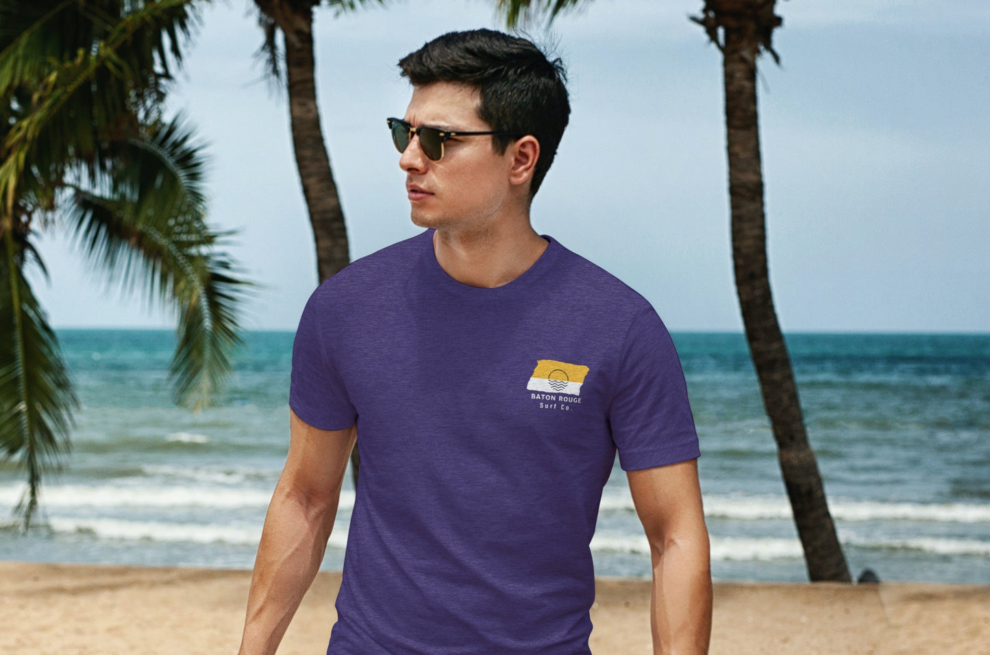 Baton Rouge Surf Co. Purple Surfboard Shirt