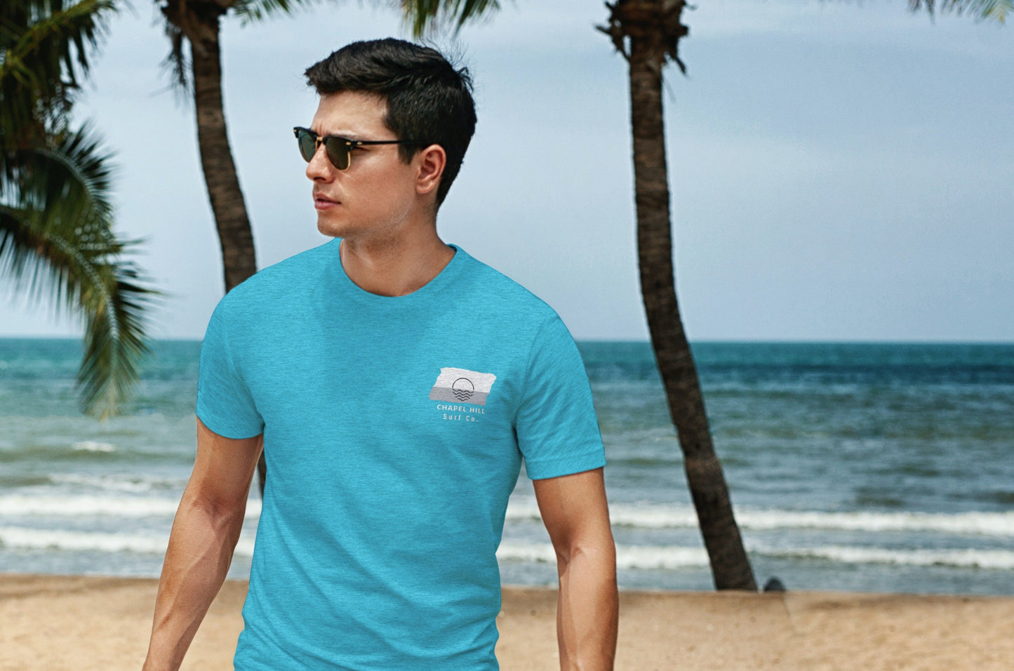 Chapel Hill Surf Co. Blue Surfboard Shirt