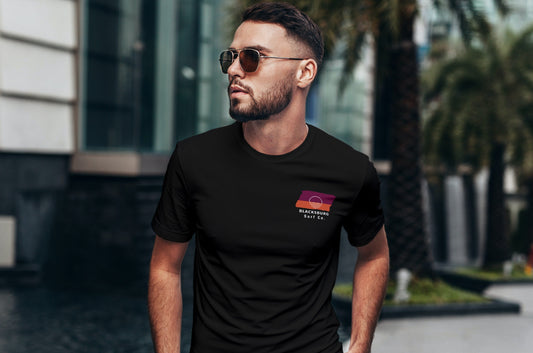 Blacksburg Surf Co. Black Surfboard Shirt