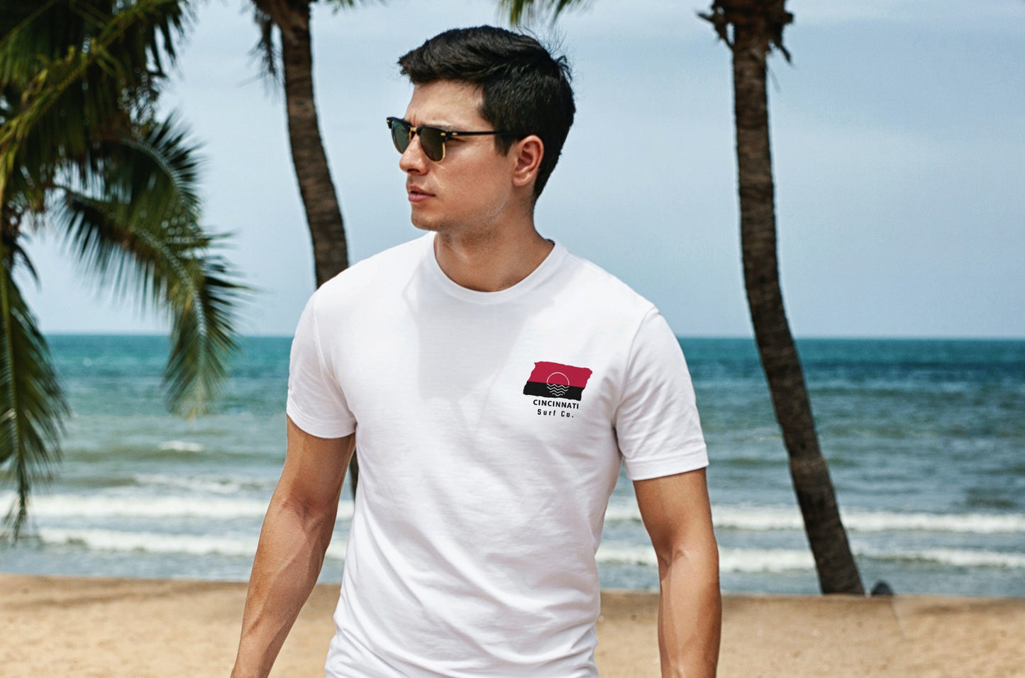 Cincinnati Surf Co. White Surfboard Shirt