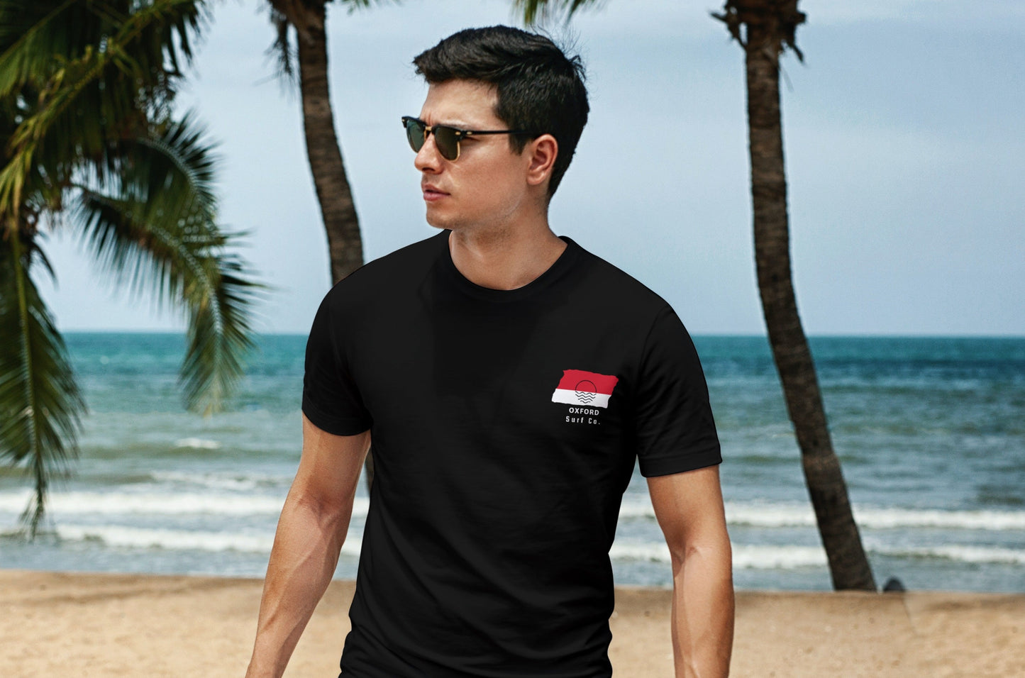 Oxford, OH Surf Co. Black Surfboard Shirt