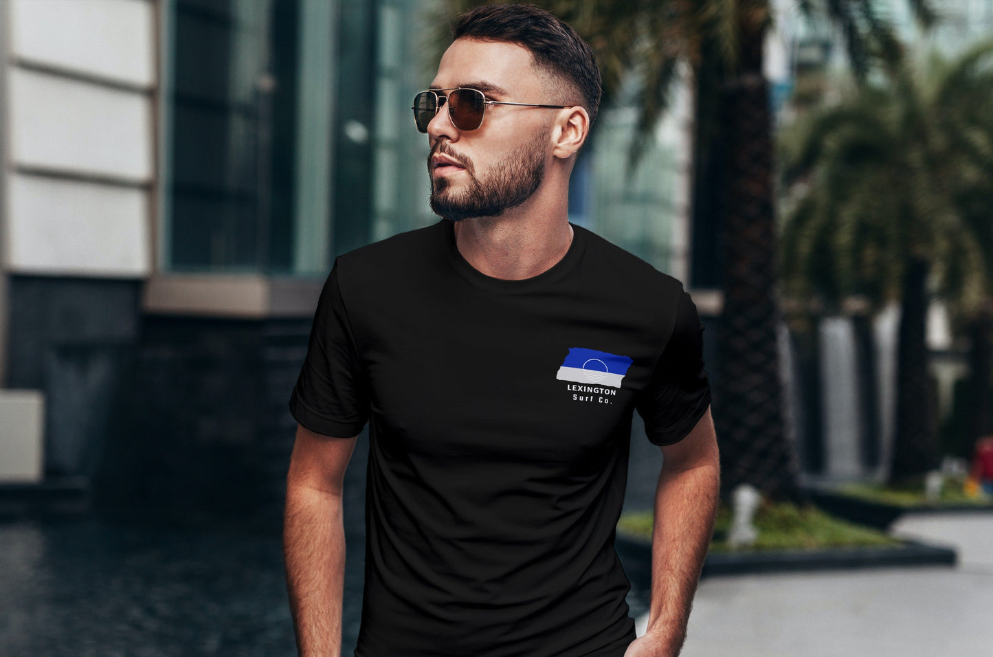 Lexington Surf Co. Black Surfboard Shirt