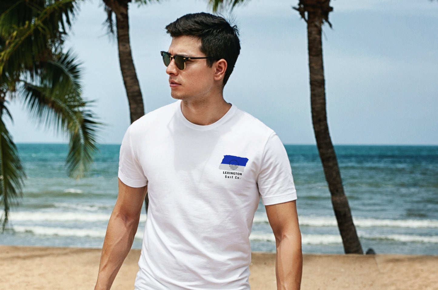 Lexington Surf Co. White Surfboard Shirt