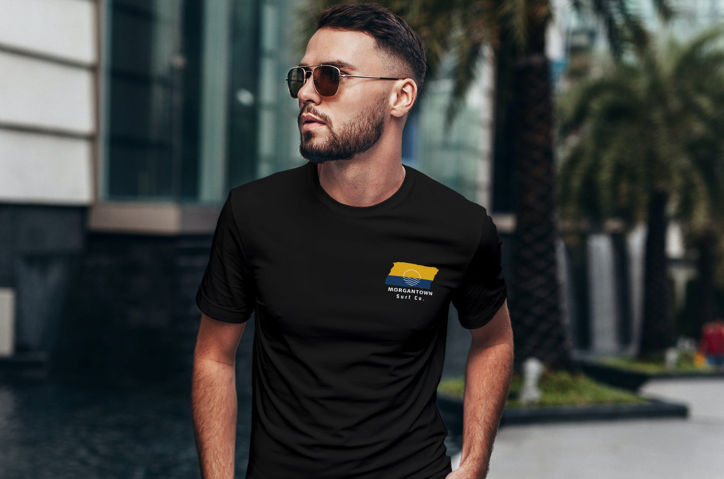 Morgantown Surf Co. Black Surfboard Shirt