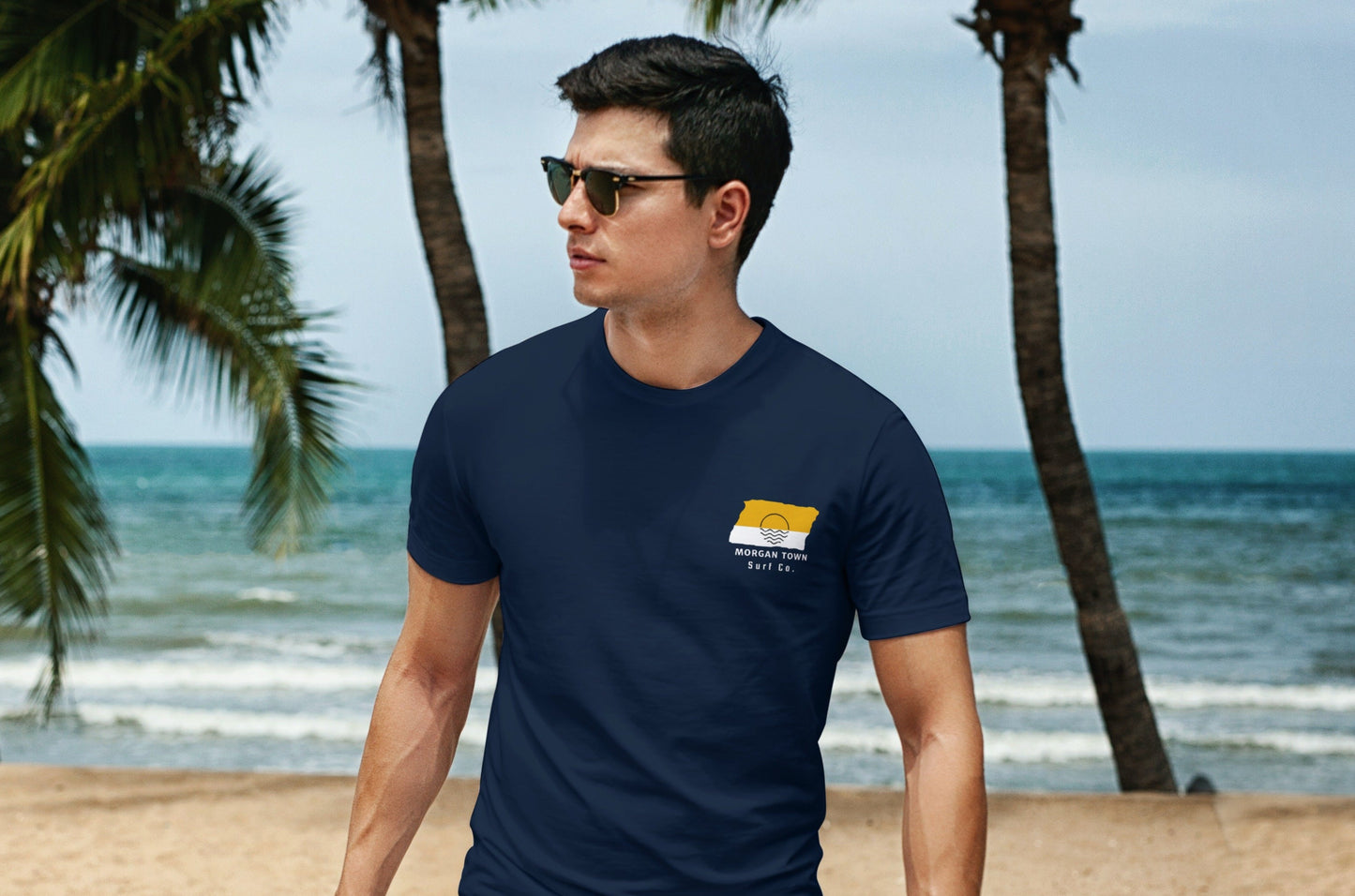 Morgantown Surf Co. Blue Surfboard Shirt