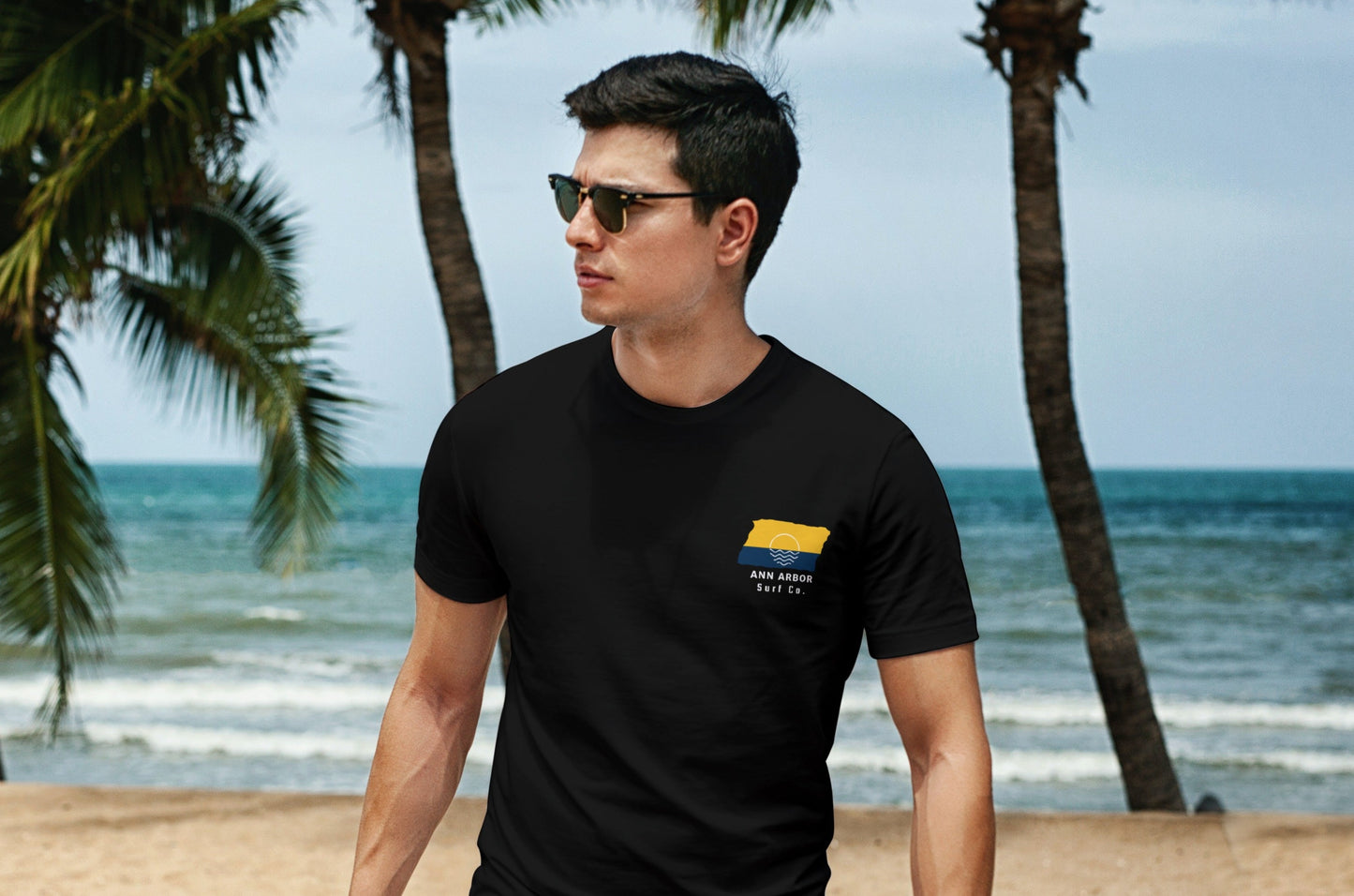 Ann Arbor Surf Co. Black Surfboard Shirt