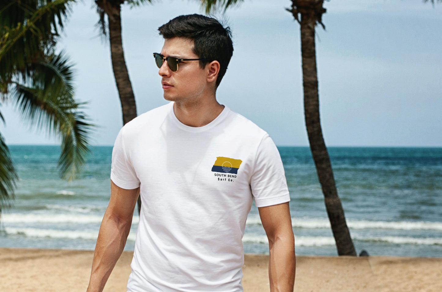 South Bend Surf Co. White Surfboard Shirt