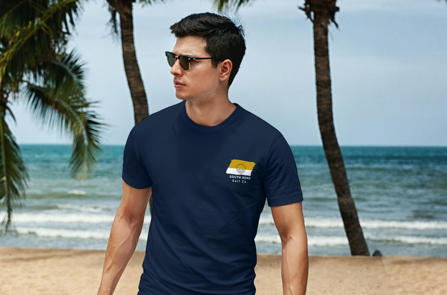 South Bend Surf Co. Navy Surfboard Shirt