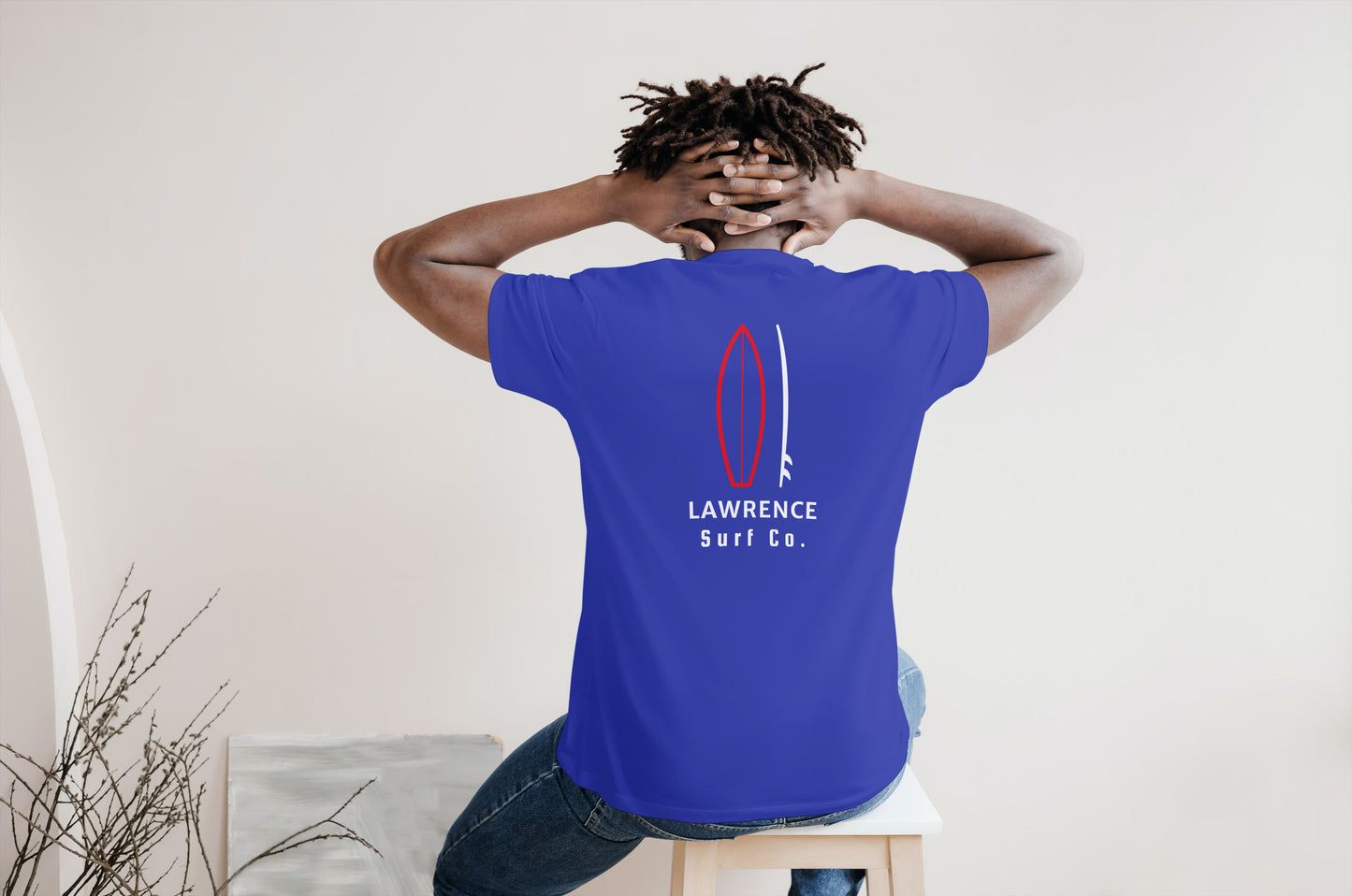 Lawrence Surf Co. Blue Surfboard Shirt