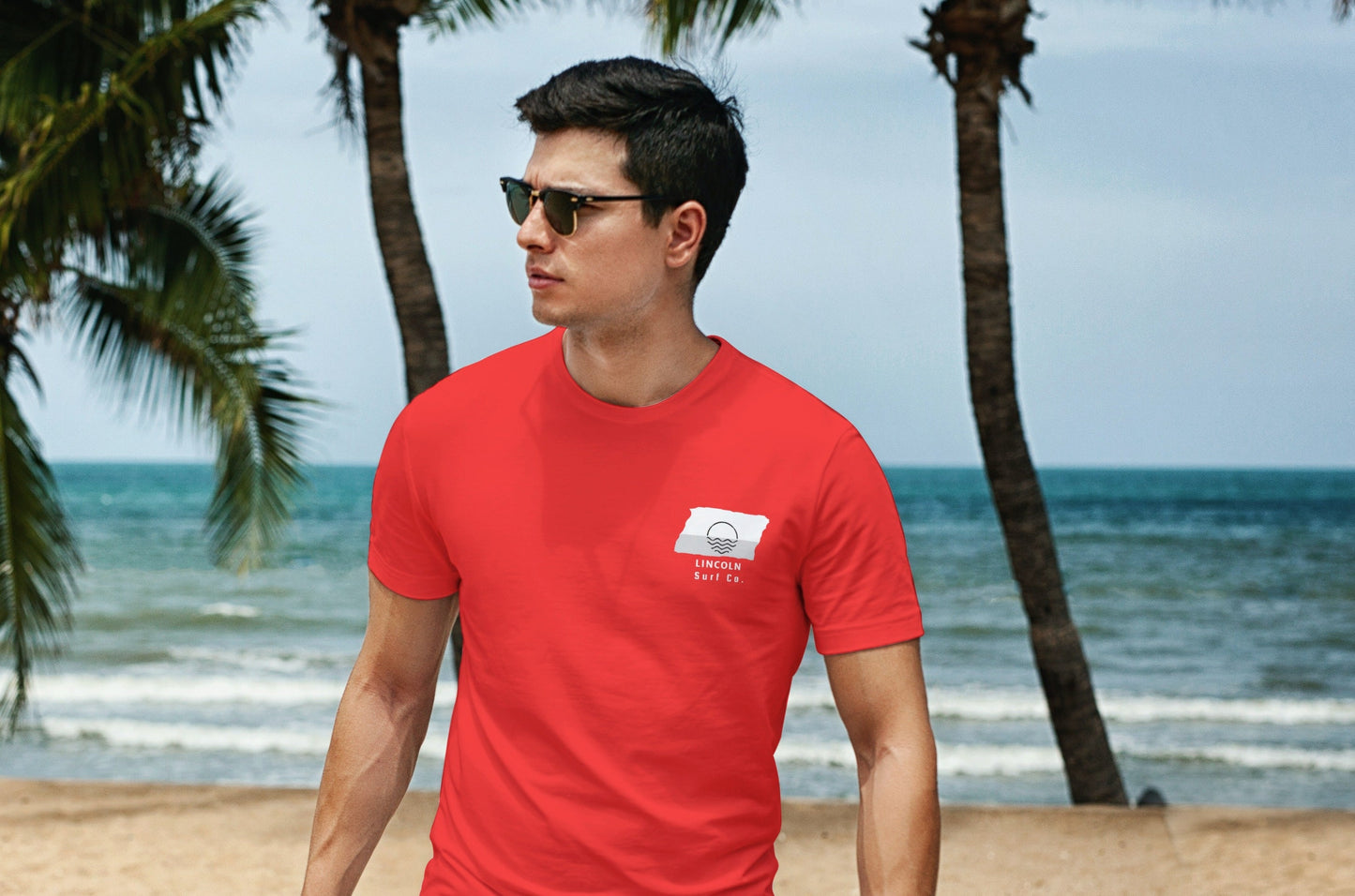 Lincoln Surf Co. Red Surfboard Shirt