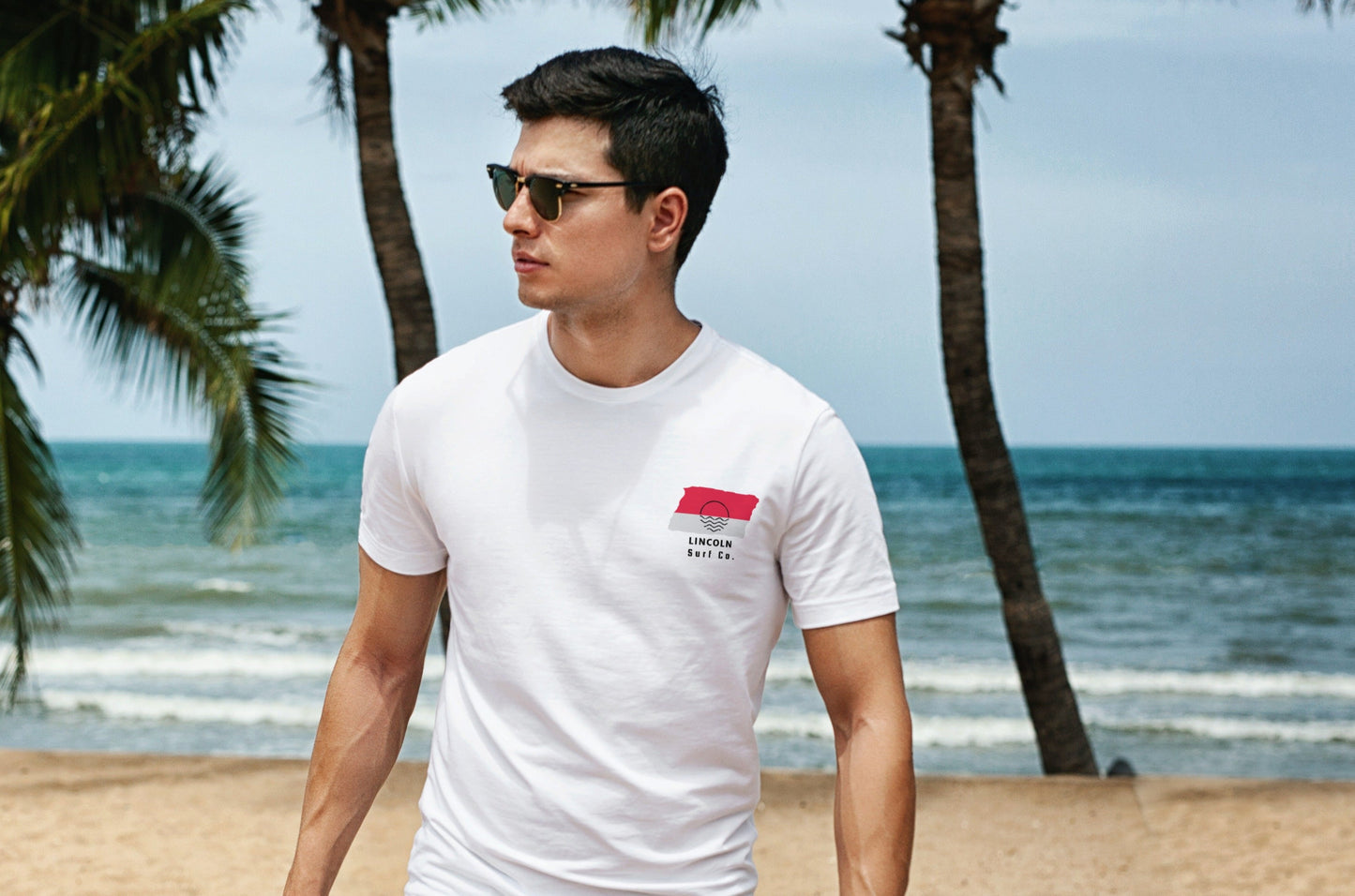 Lincoln Surf Co. White Surfboard Shirt
